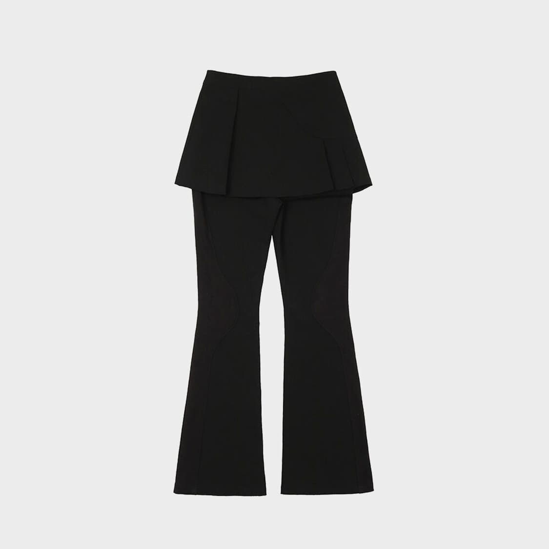 오호스 2-way Pleats Skirt Pants / Black 상품이미지4