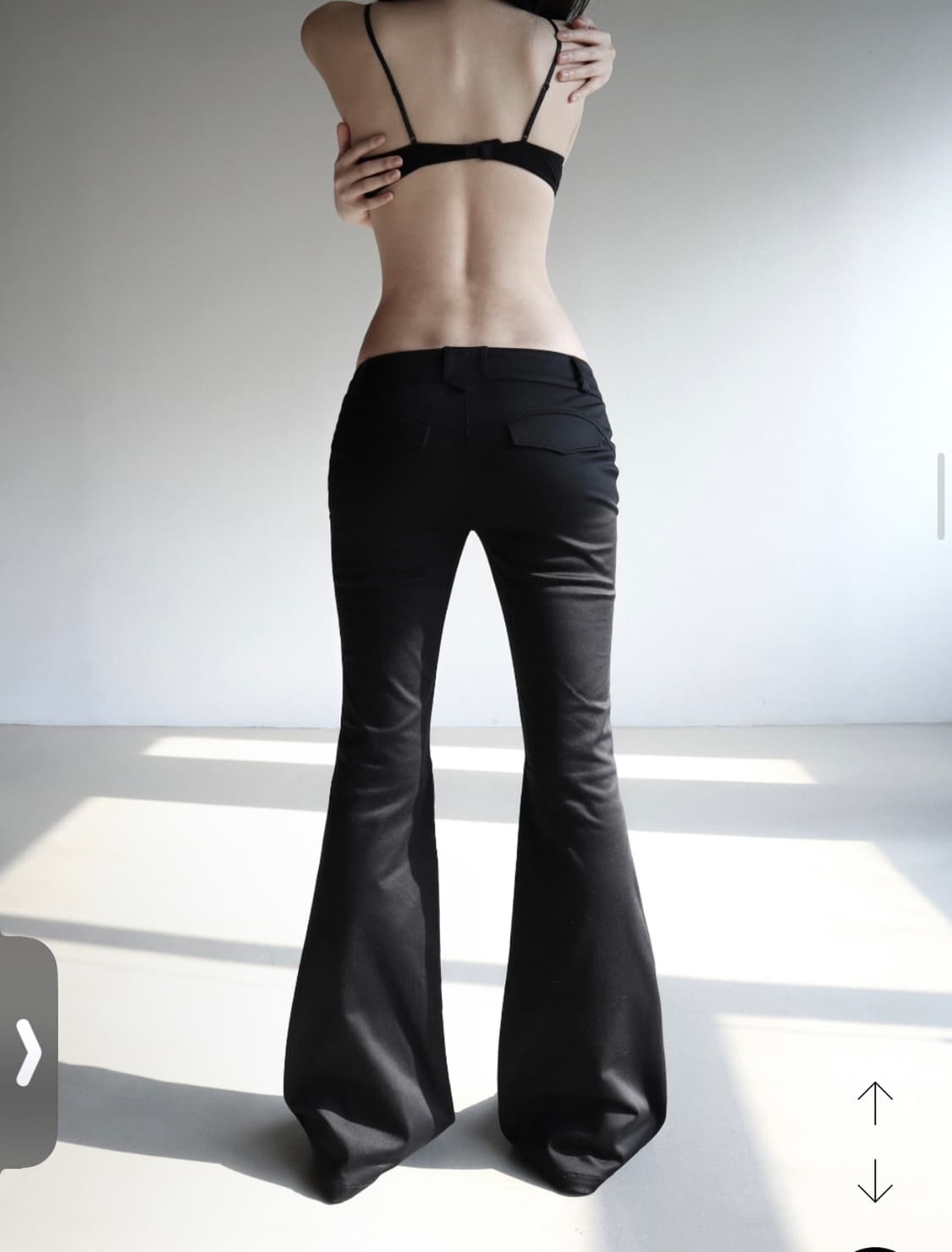 클라따) Shimmer Flare Slacks BK L 상품이미지3