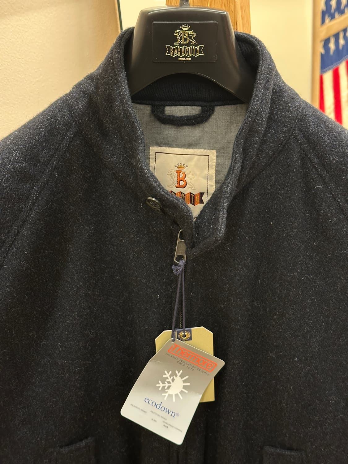 [새제품] 바라쿠타 G9 클래식 해링턴 울 자켓 네이비 44사이즈 상품이미지2