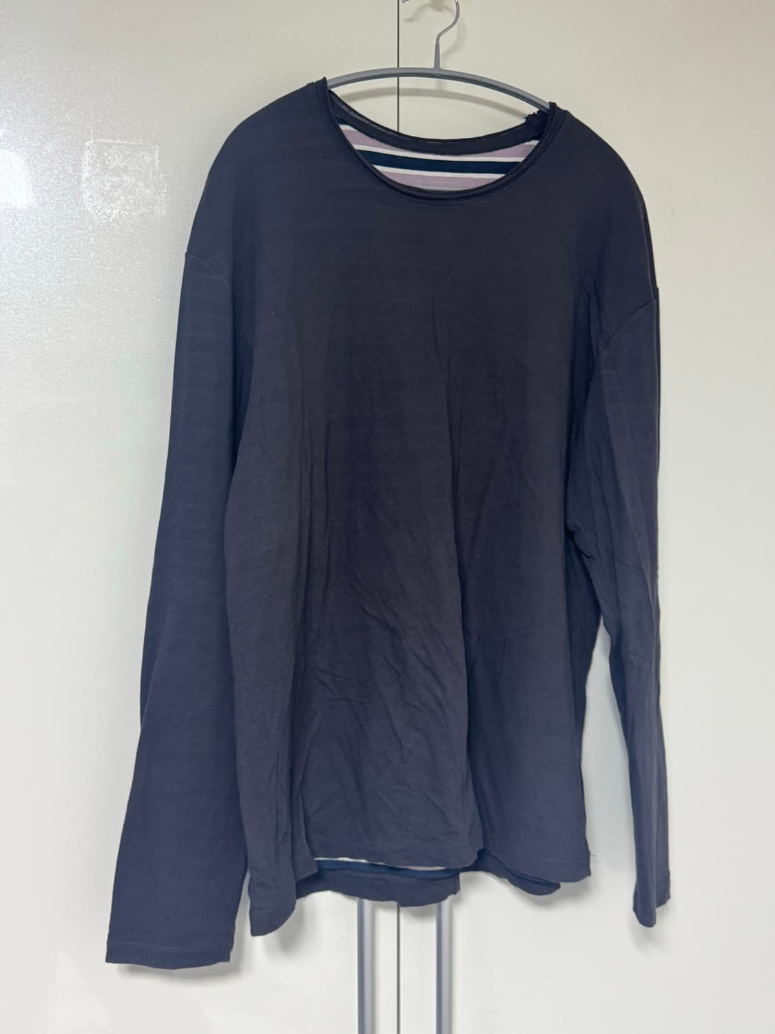 해칭룸 Two Face Stripe Tee Blue Charcoal[3] 상품이미지3