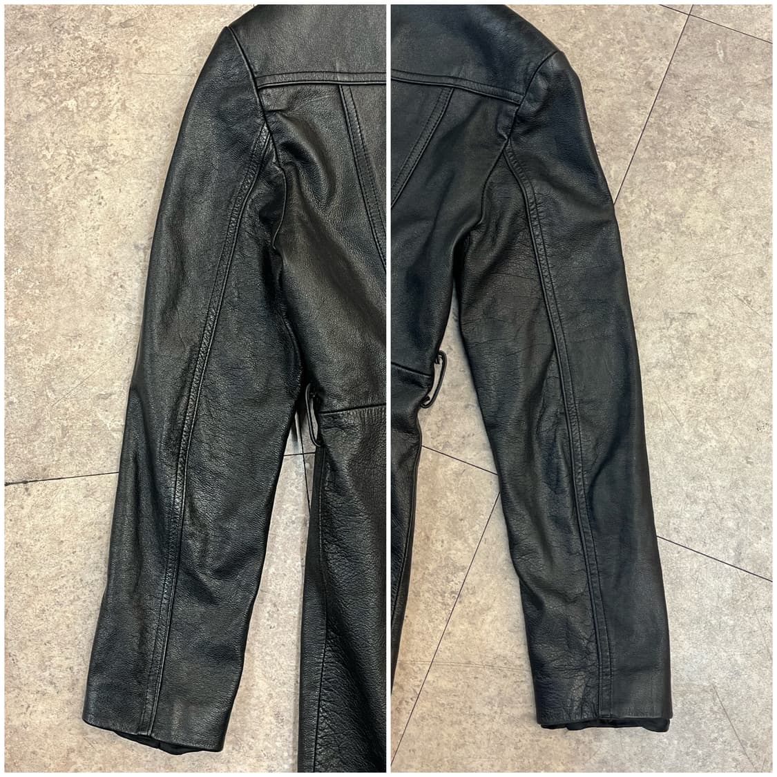 빈티지 소가죽 레더 롱 자켓 블랙 55 #csz2836 상품이미지8