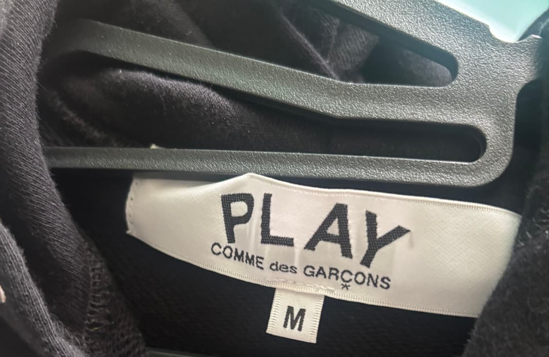 정품) 실착1회 m 꼼데 더블 와펜 후드집업 상품이미지3