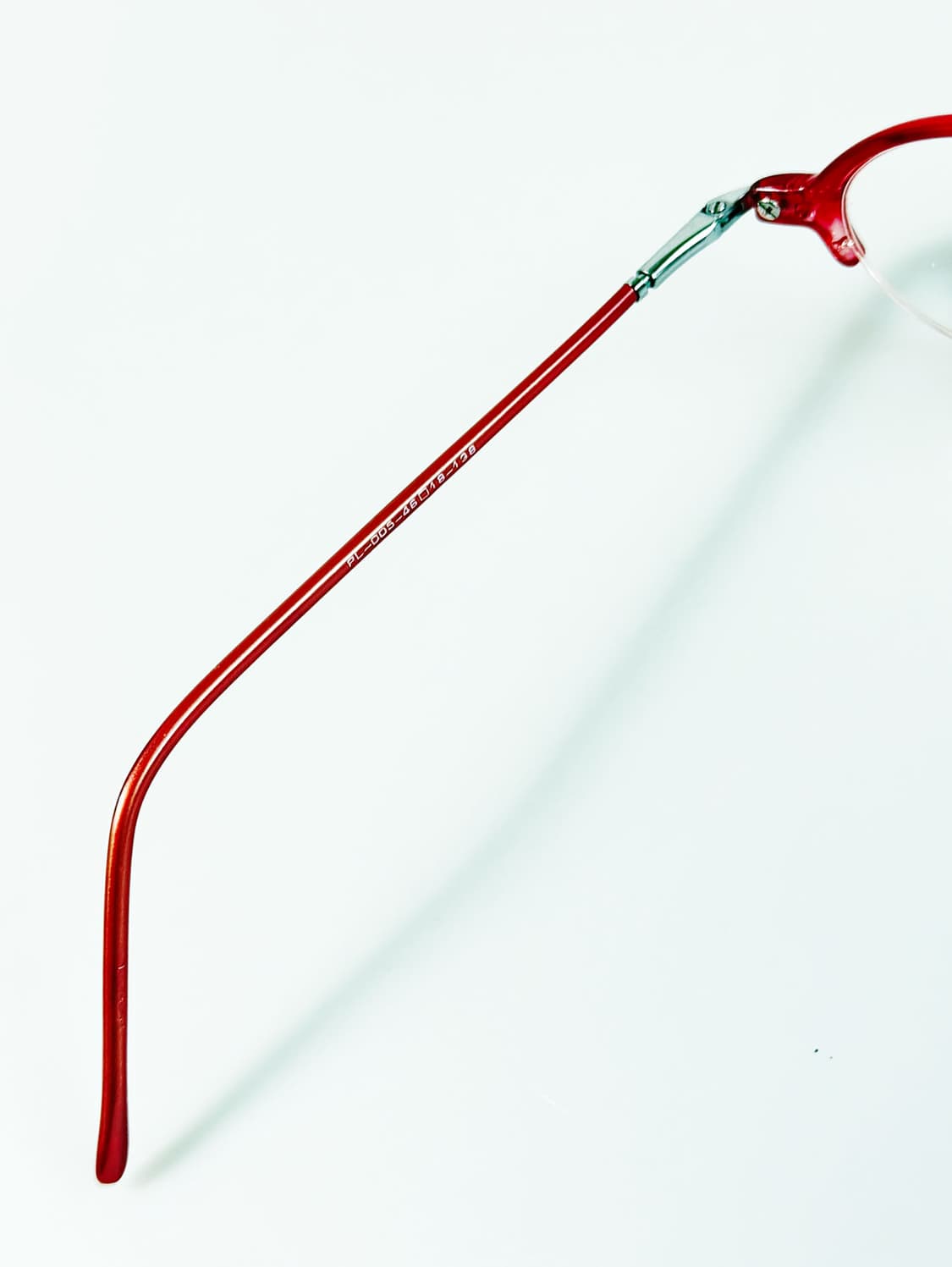 90s POLY FLEX 레드 뿔테 오벌 반무테 빈티지 안경 상품이미지7