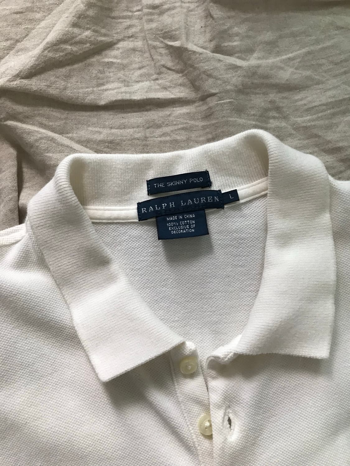 폴로 랄프로렌 빅 포니 로고 화이트 반팔 카라티 상품이미지6