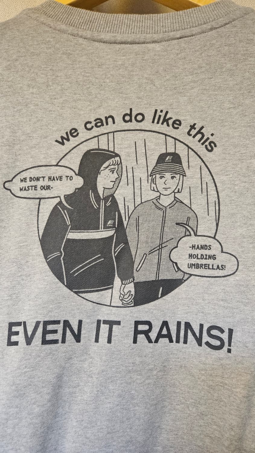 K-WAY(까웨) 멜란지그레이 맨투맨 (XL) 상품이미지2