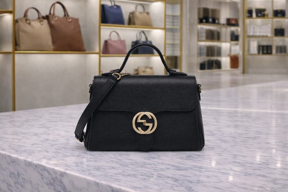 [A급] 구찌 인터로킹 G 숄더백 스몰 블랙 판매합니다!!! 상품이미지1