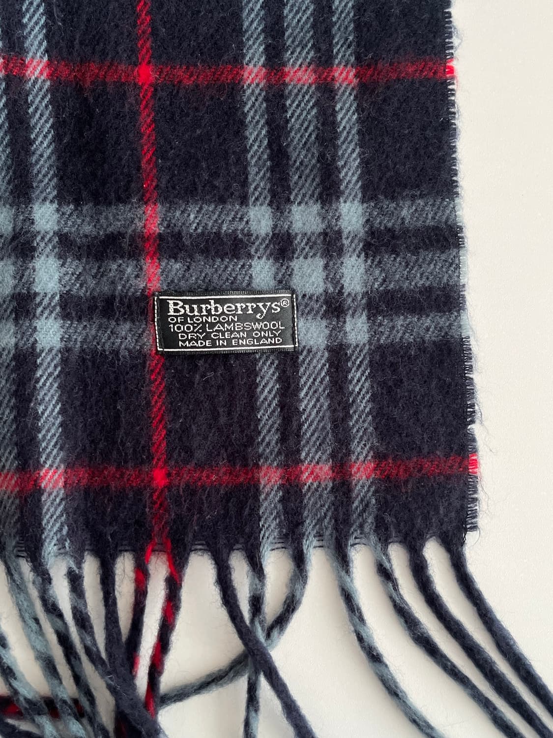 F) 버버리 빈티지 체크 램스울 머플러 네이비 상품이미지3