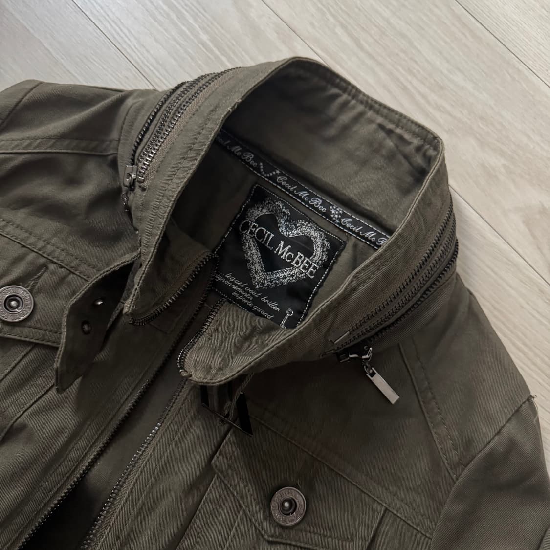 Cecil McBee 세실맥비 하이넥 버클 자켓 아카이브 y2k 갸루 상품이미지5