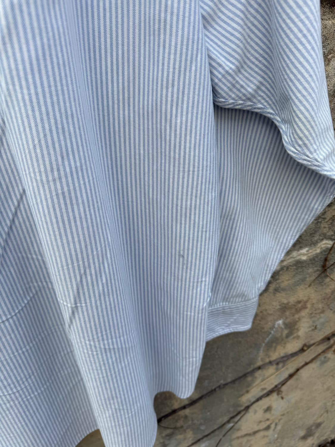 90s 폴로 랄프로렌 빈티지 하늘색 스트라이프 셔츠 빅사이즈 상품이미지4