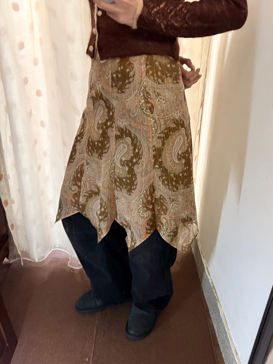 Japanese vintage ethnic pattern skirt 상품이미지2