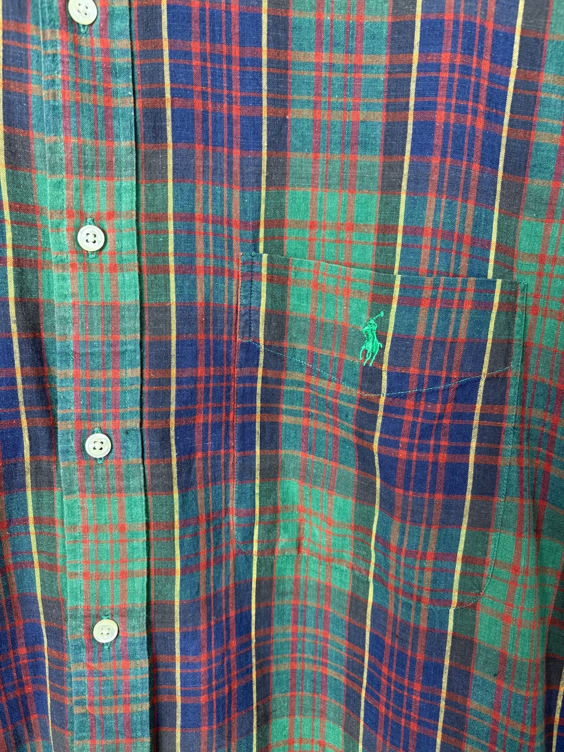 [3XL]POLO폴로 그린 체크 셔츠 상품이미지5