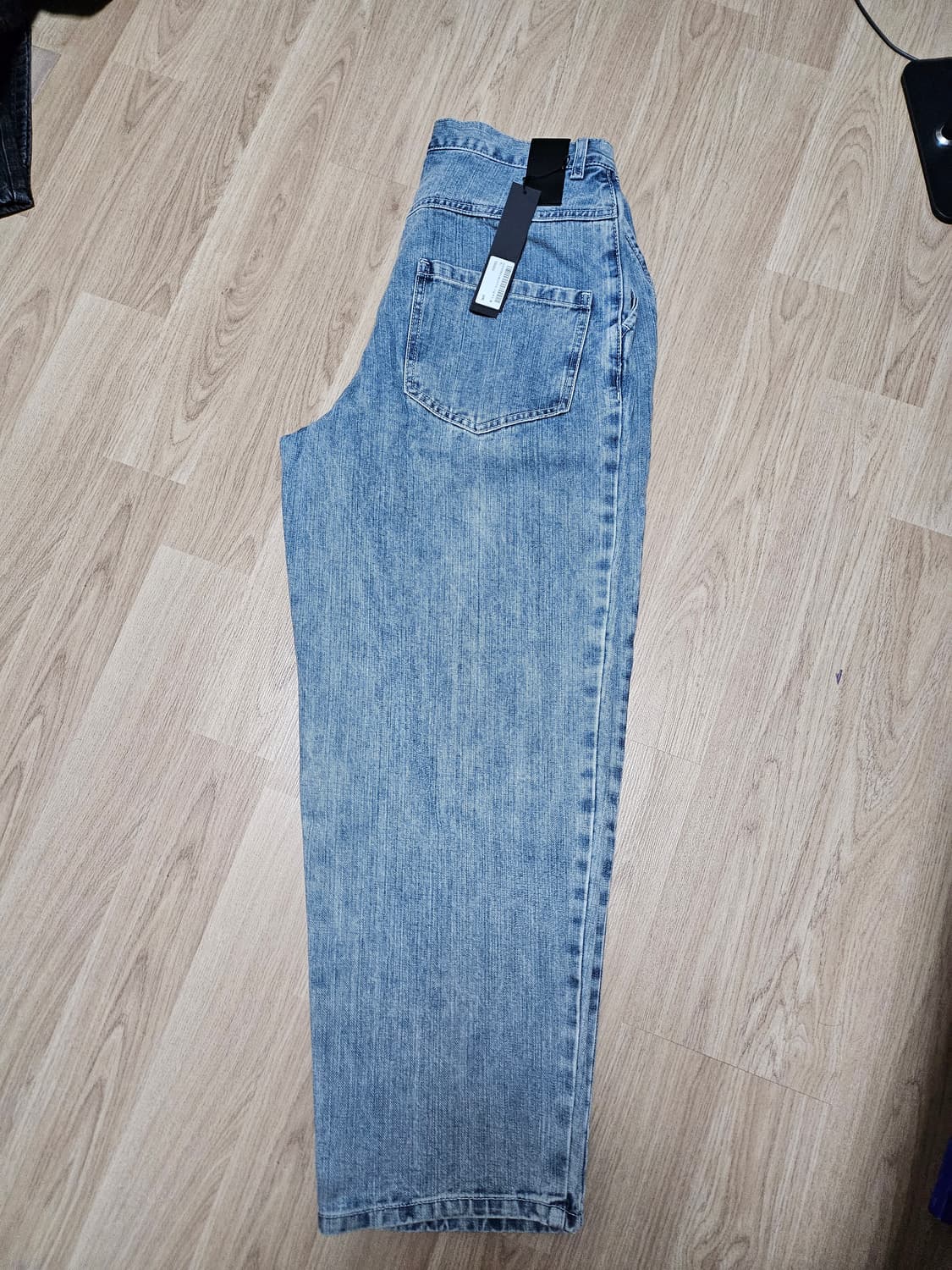 노이어 와이드 데님 팬츠 블루 48 상품이미지3