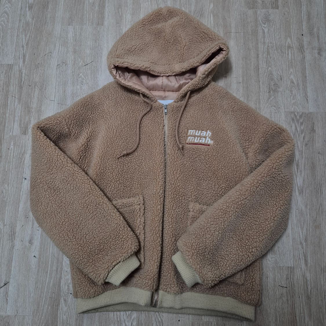 무아무아 양털 뽀글이 후드 후리스 자켓 F(FREE) 상품이미지1