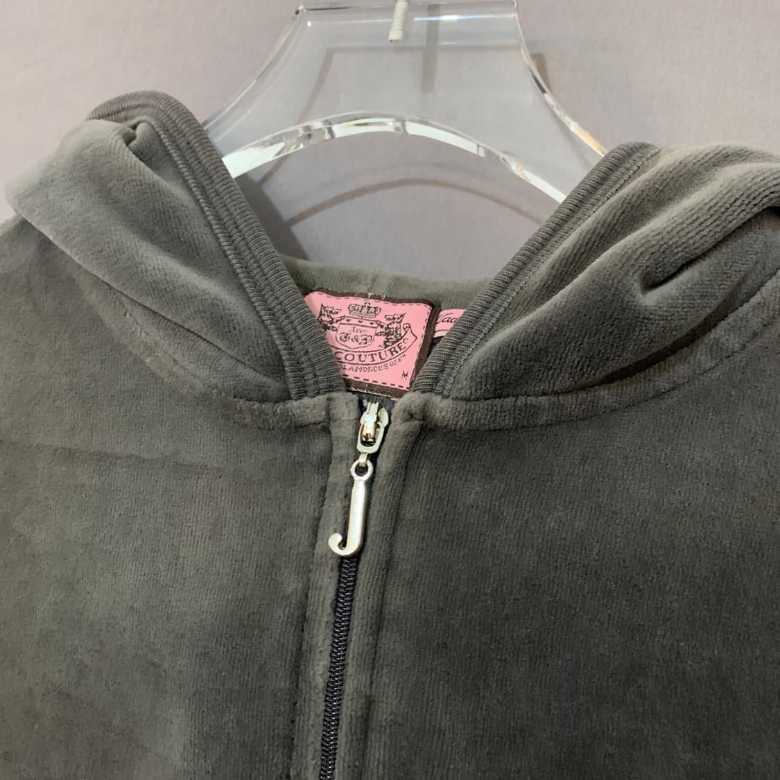 M 쥬시꾸뛰르 벨벳 벨루어 Y2K 후드집업 상품이미지3