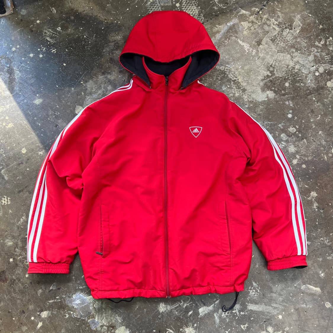 100) 올드 아디다스 리버시블 양면 방풍자켓 플리스 점퍼 올드스쿨 상품이미지2