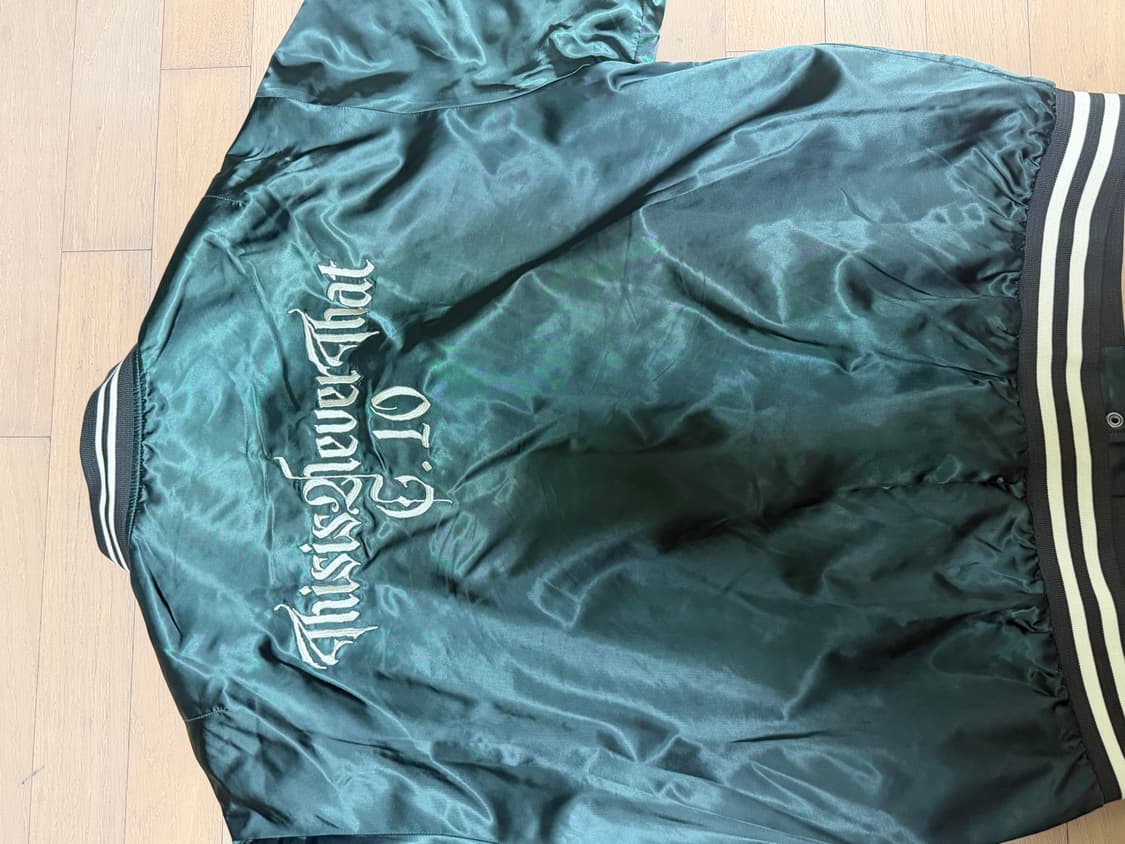 (XL)디스이즈네버댓 사틴 올리브 자켓 상품이미지2