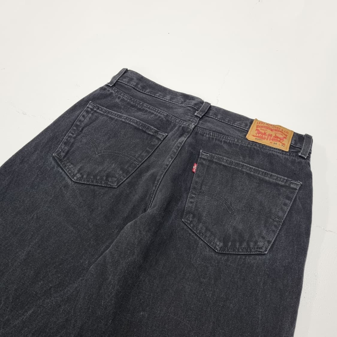 리바이스 550 흑청 데님팬츠 - 34x32 상품이미지8