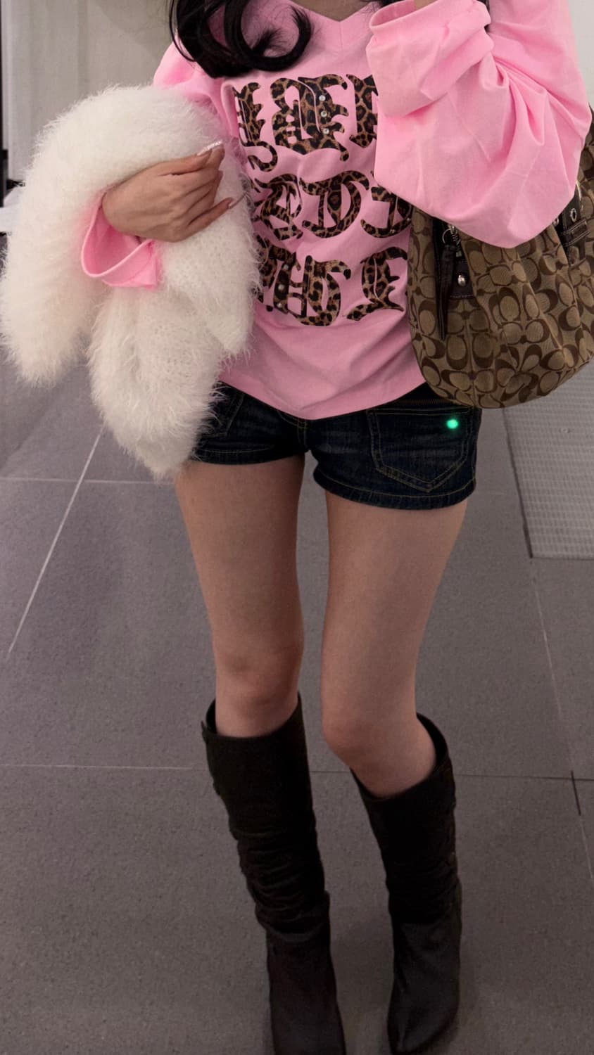 베메클 레오파드 스트링티 핑크 상품이미지1