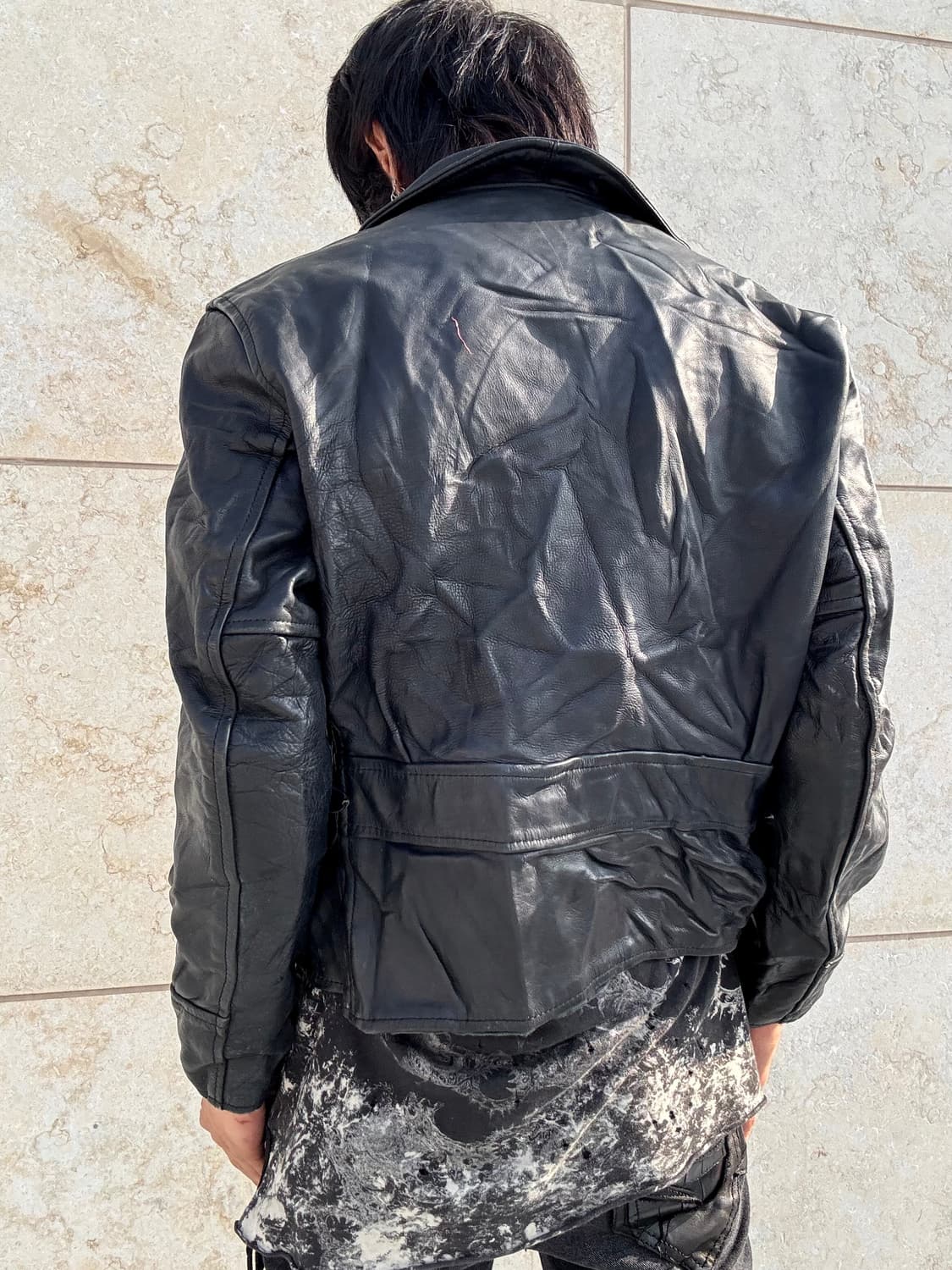 “America Vintage” Biker Crop Real Leathe 상품이미지3