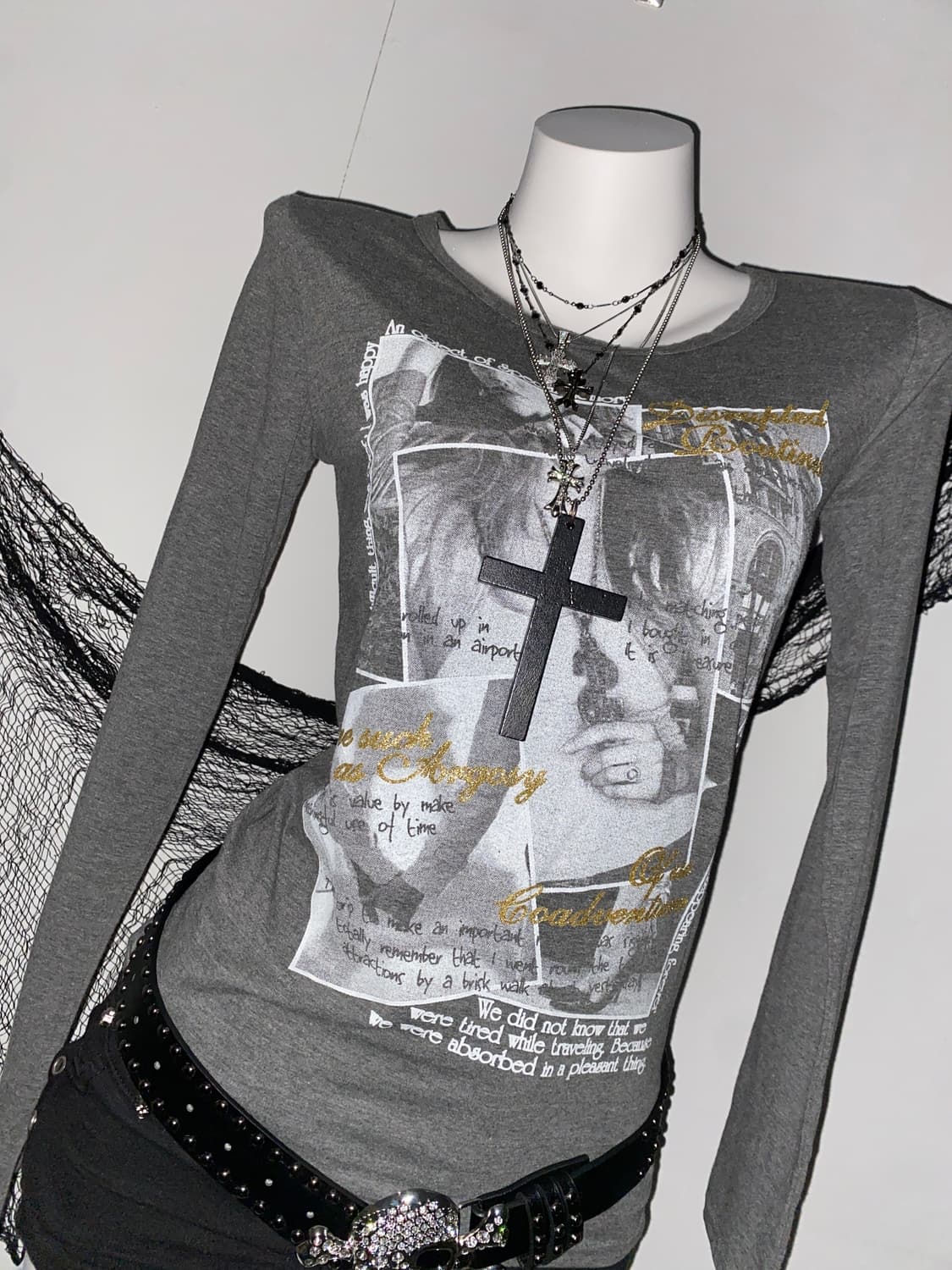 ꒰ঌ 펑투케 골드 글리터 롱슬리브 ໒꒱ 상품이미지3