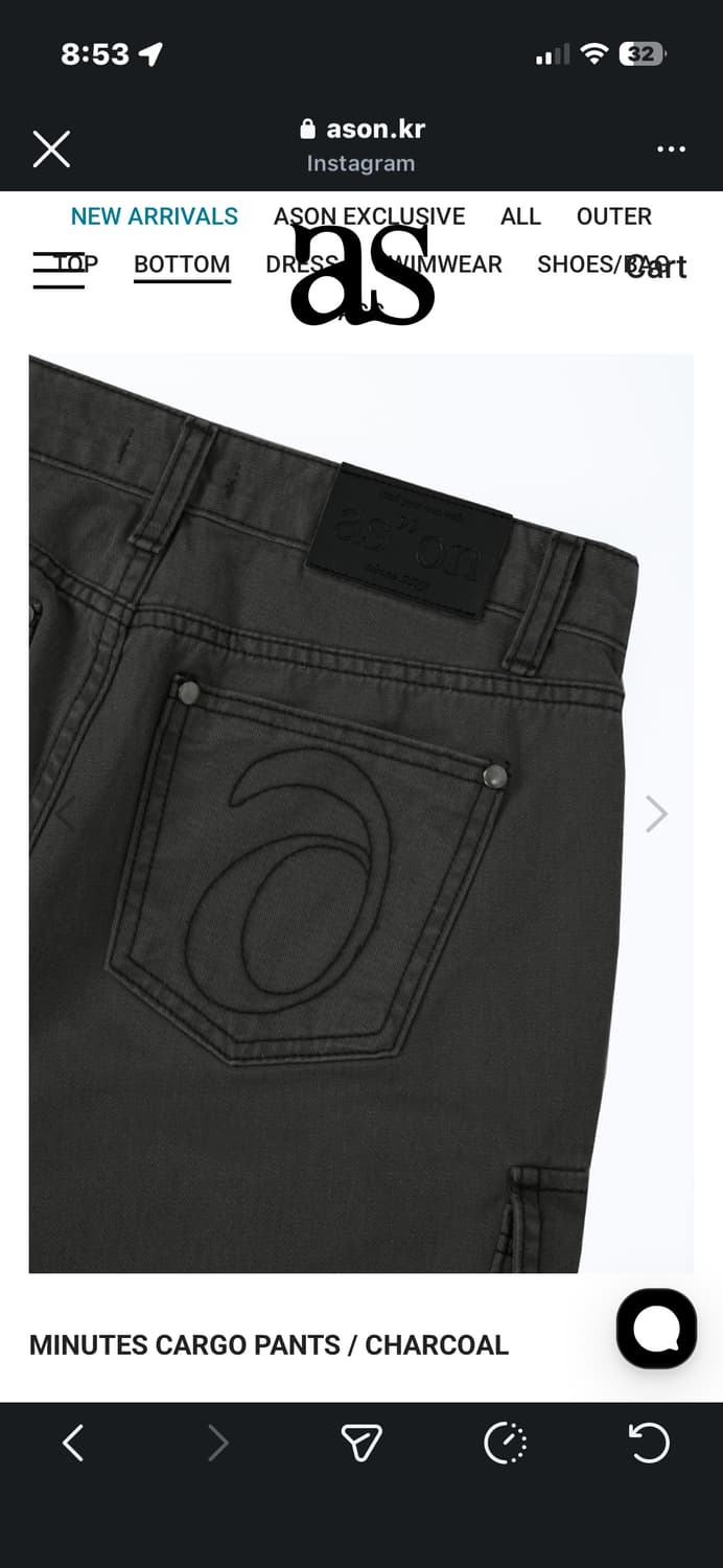 MINUTES CARGO PANTS / CHARCOAL 상품이미지3