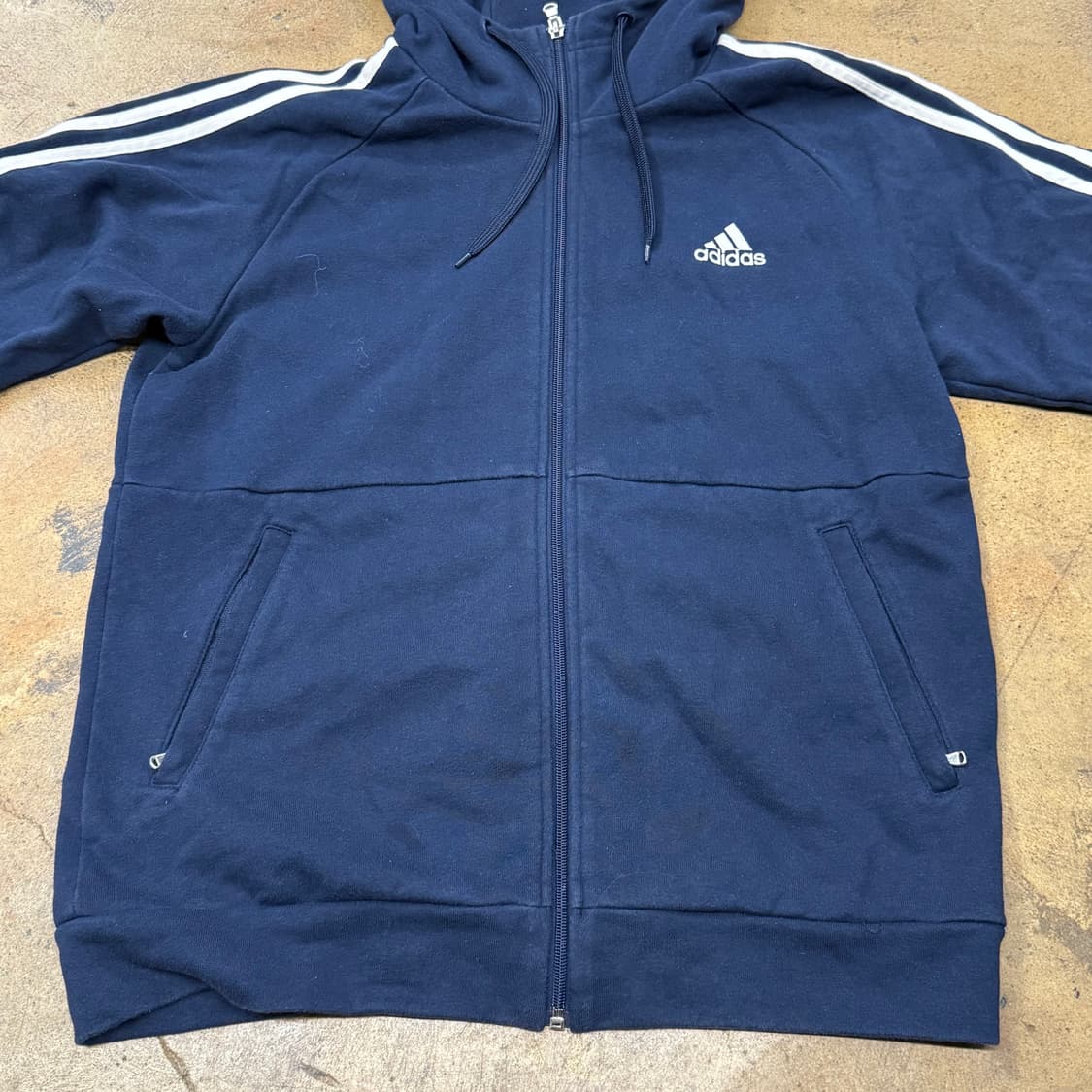 아디다스 네이비 트랙탑 후드집업 상품이미지3