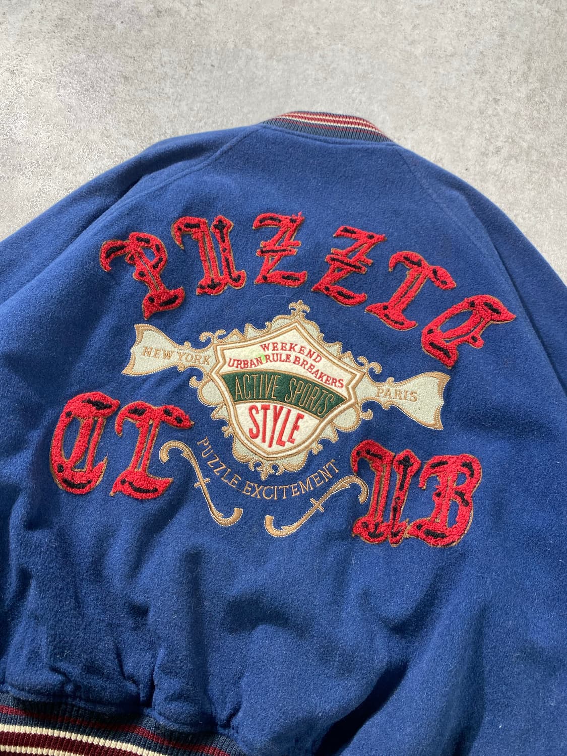 [95-100] 90s Fun Puzzle 빈티지 울 바시티자켓 상품이미지6