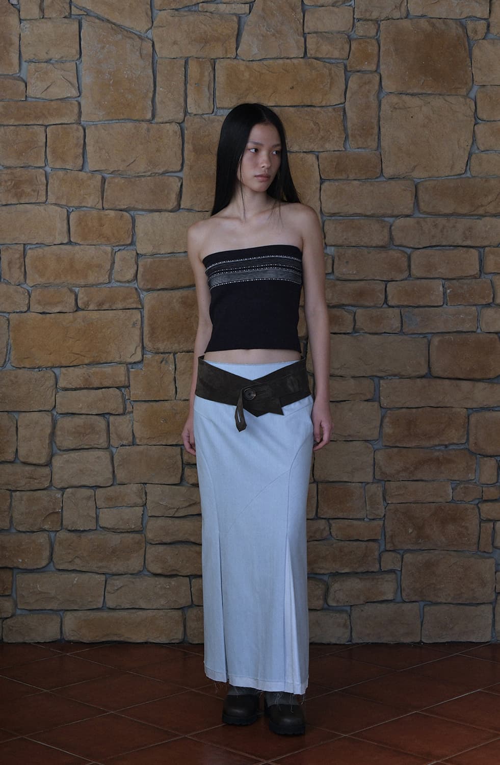 VERSO Low Wide Belt [카키브라운] 상품이미지4