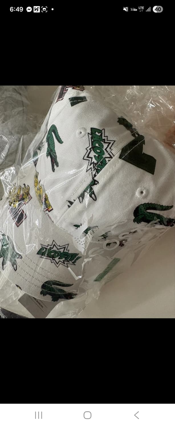 라코스테 악어 패턴 볼캡 새상품 상품이미지1