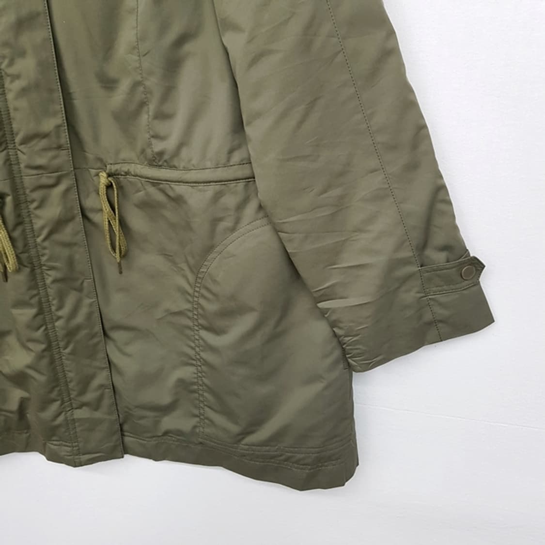 KEITH 퀼팅 하프 코트 카키 상품이미지3