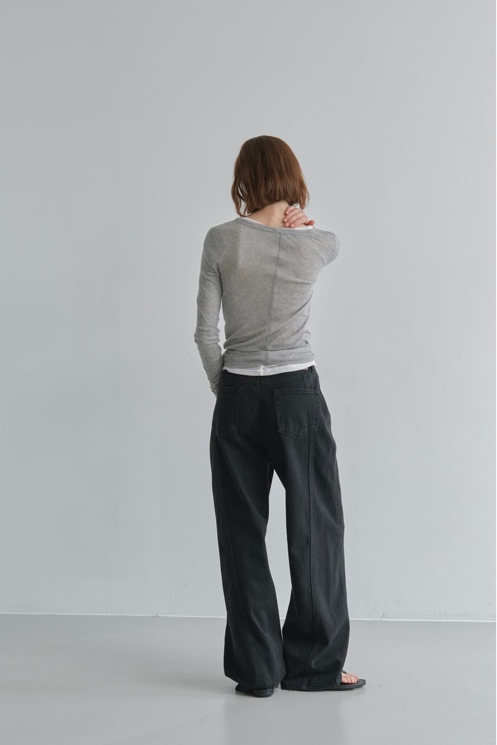 코어드 Tone curved denim (charcoal black) 상품이미지1