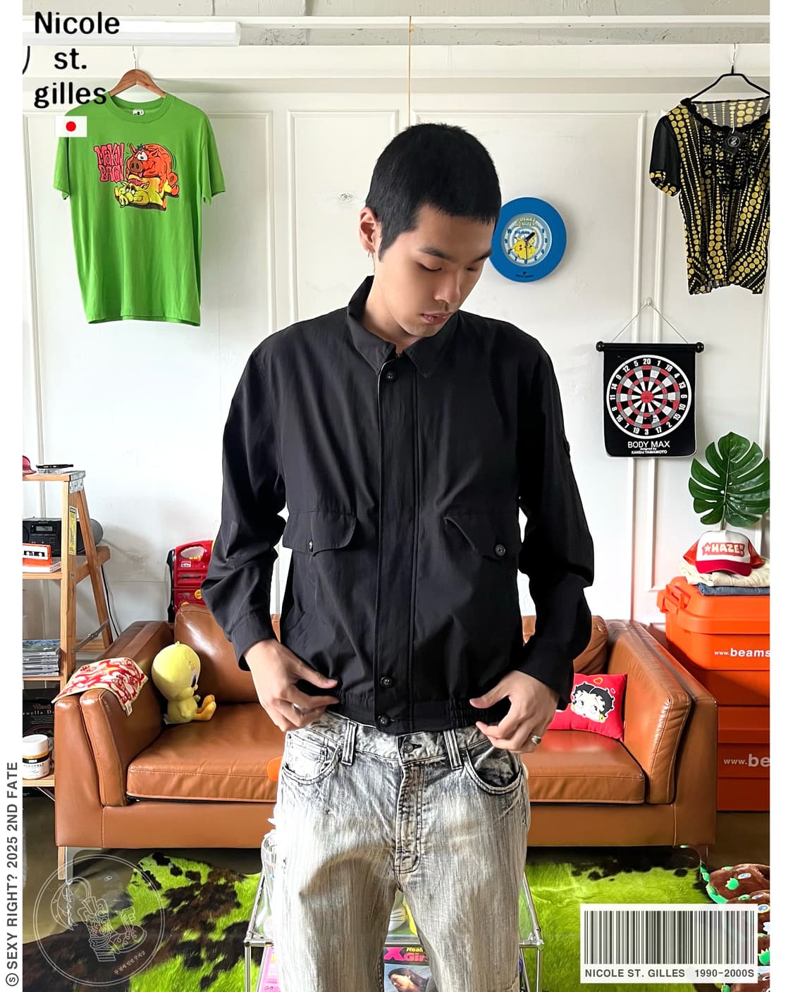 90-00s Nicole St. Gilles Old Bomber JK 상품이미지1