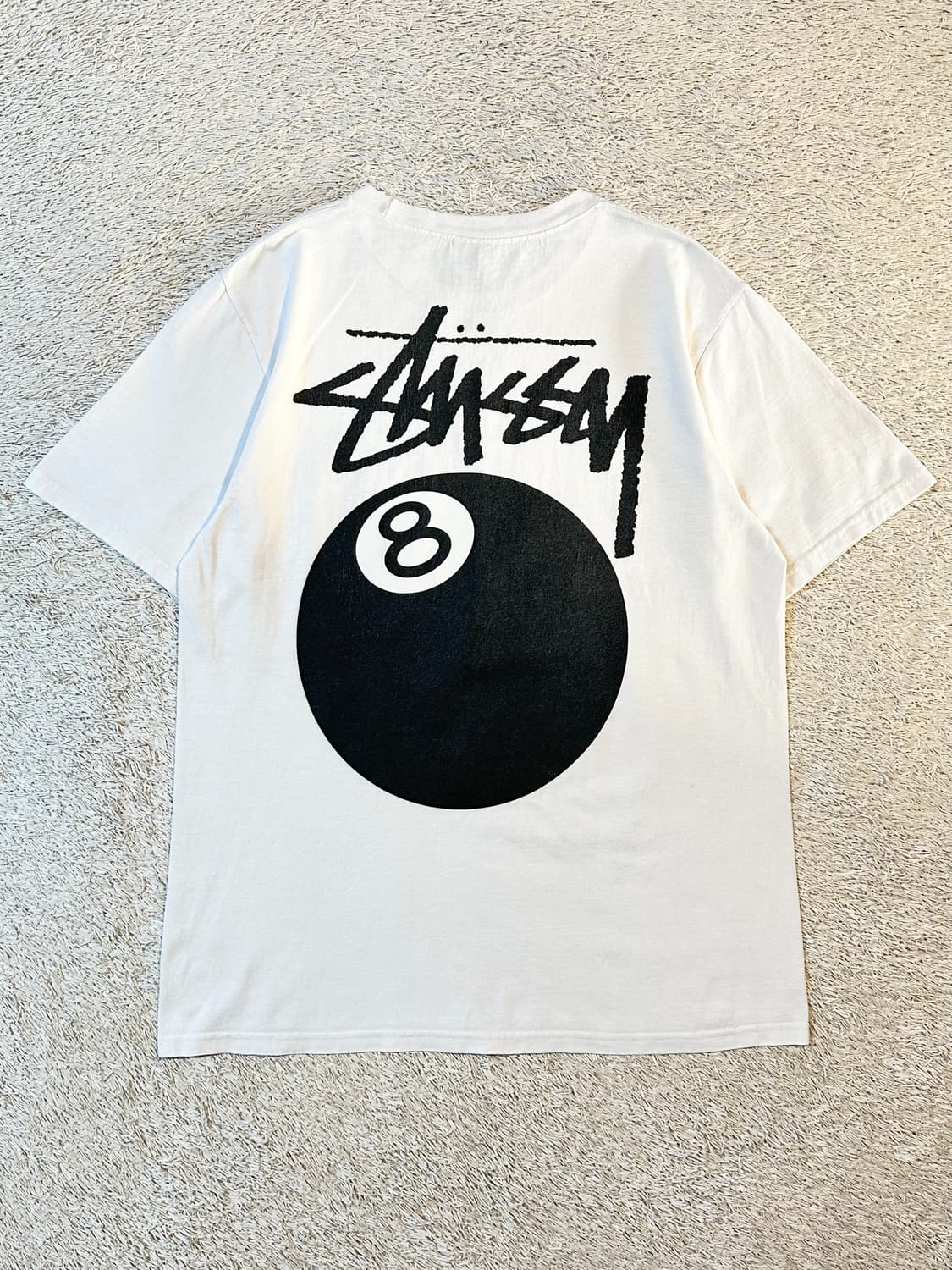 스투시 STUSSY 8볼 반팔 티셔츠 화이트 상품이미지1