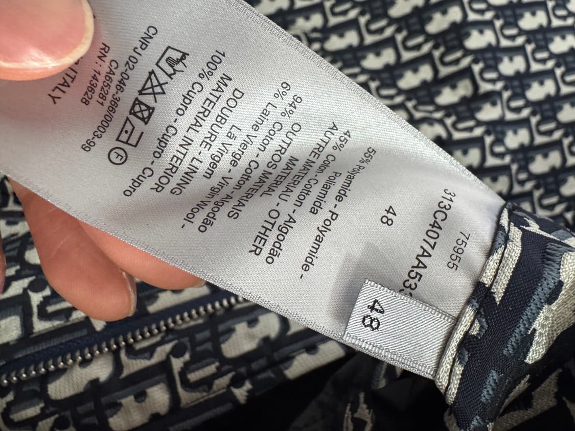 여성 디올 커스텀 리메이크 오블리크 오버핏 봄버 자켓 상품이미지4