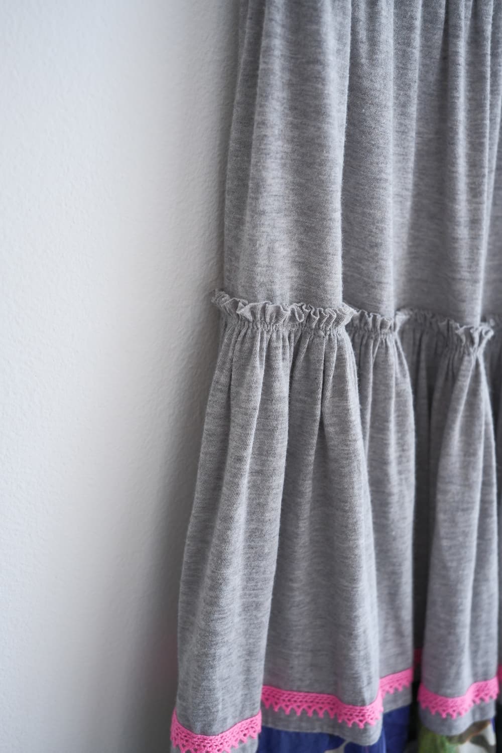 Flower patched jersey gather skirt 상품이미지5