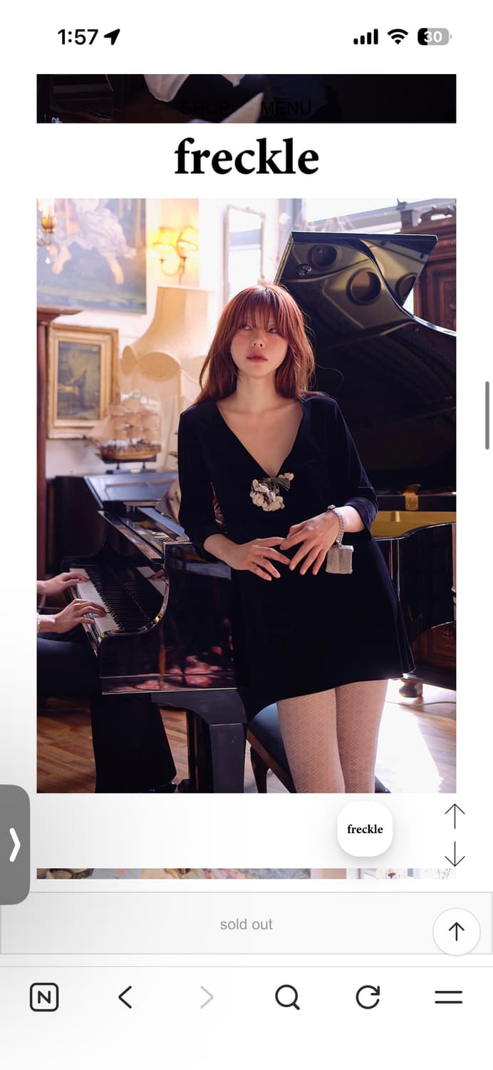 프레클 벨벳 원피스 상품이미지1