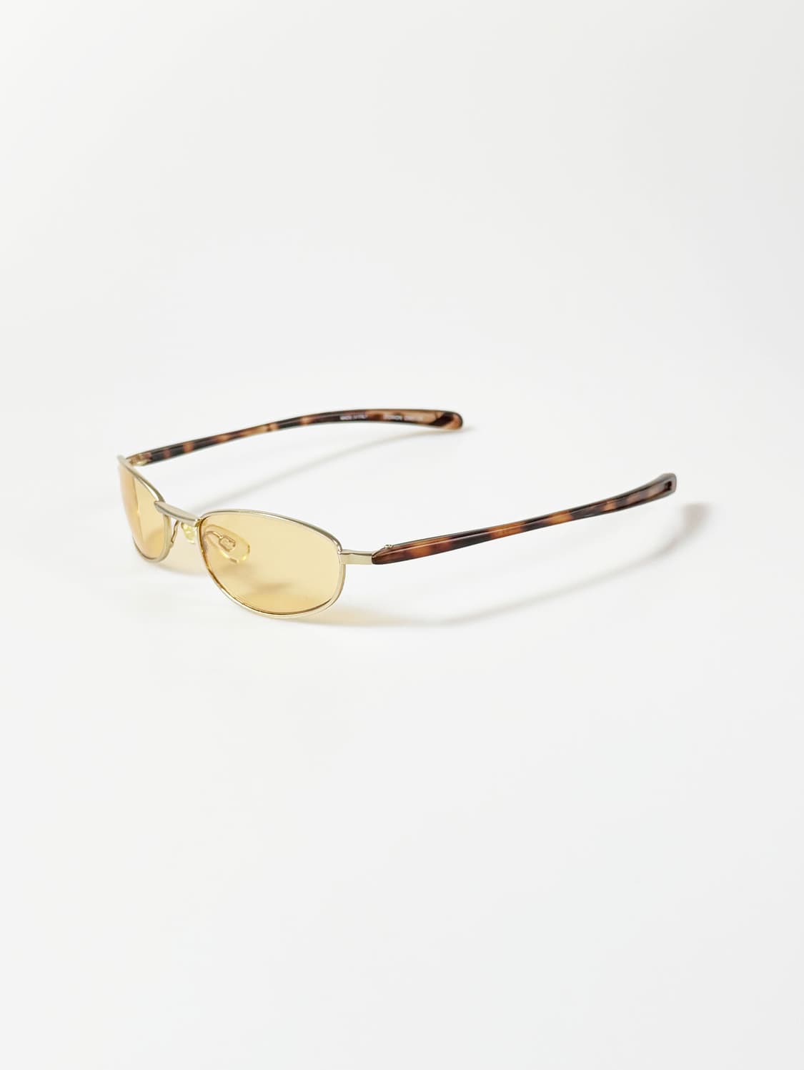 90s DOMON 골드 슬림 오벌 프레임 빈티지 틴트 선글라스 상품이미지3