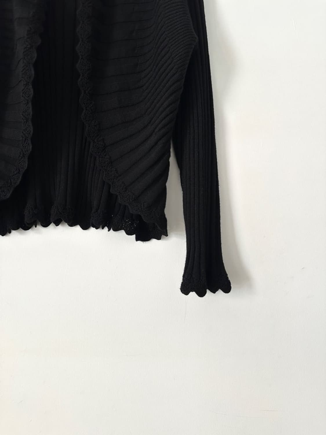 Embroidery open cardigan / black 상품이미지7