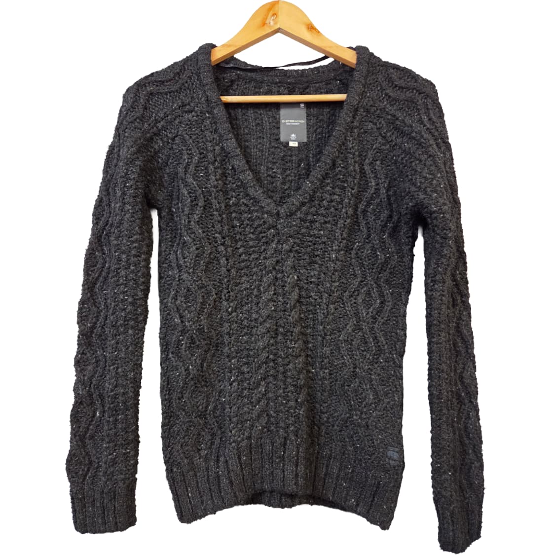 G-STAR RAW 브이넥 케이블 니트(XS) 상품이미지1