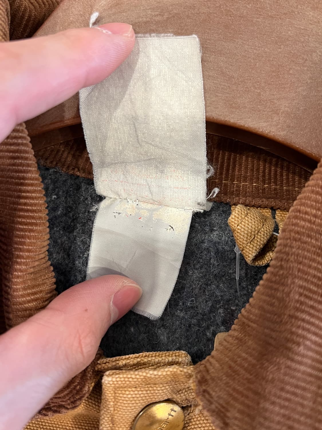 90s Carhartt 칼하트 덕 캔버스 초어 코트 (made USA) 상품이미지10