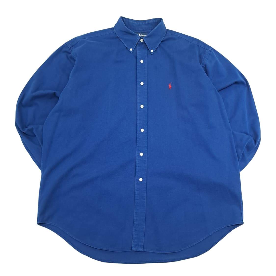 CN885 XL 폴로 랄프로렌 가먼트다이드 블루 긴팔 셔츠 남방 상품이미지1