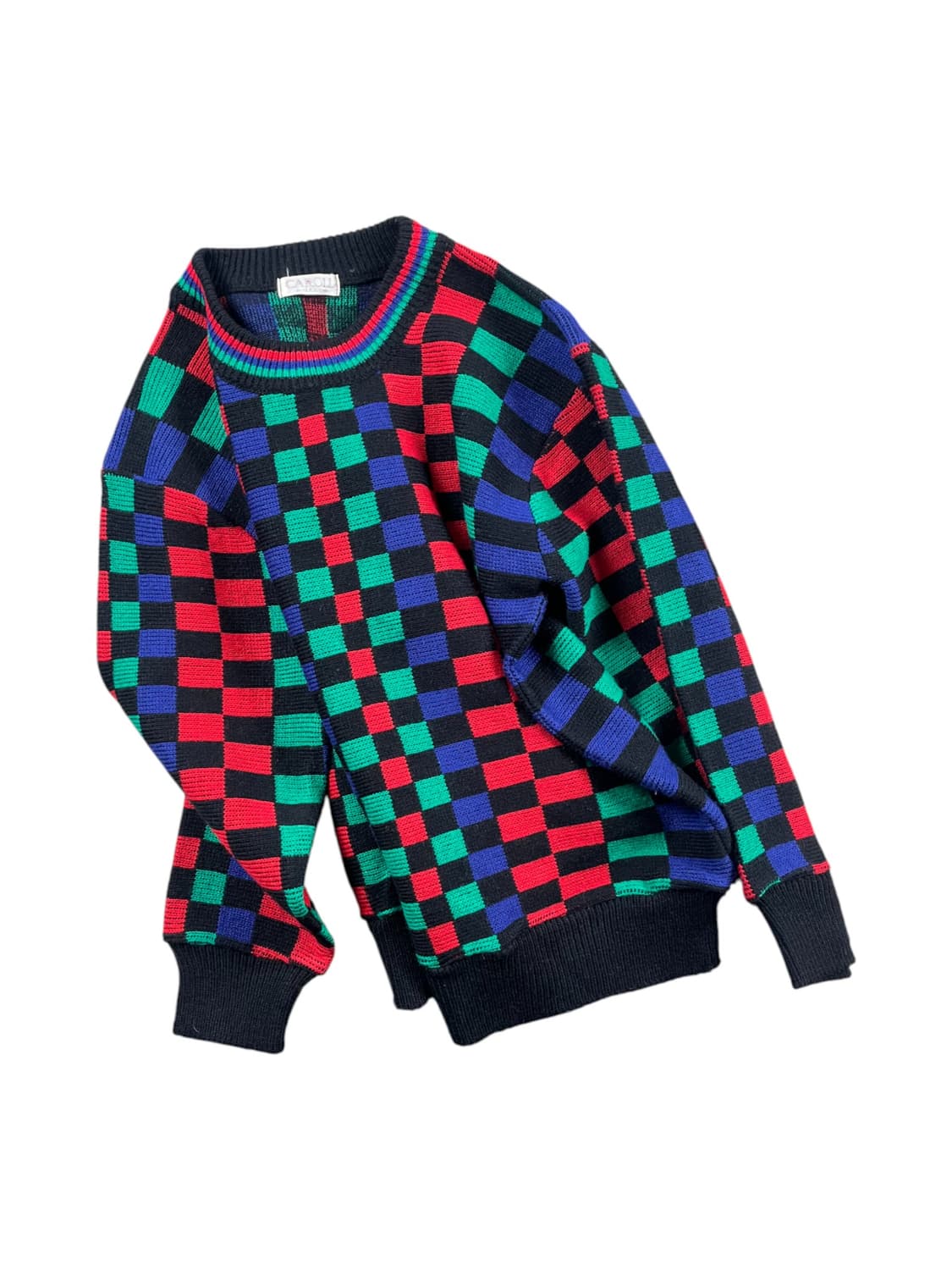 Vintage 체스 패턴 니트  상품이미지1