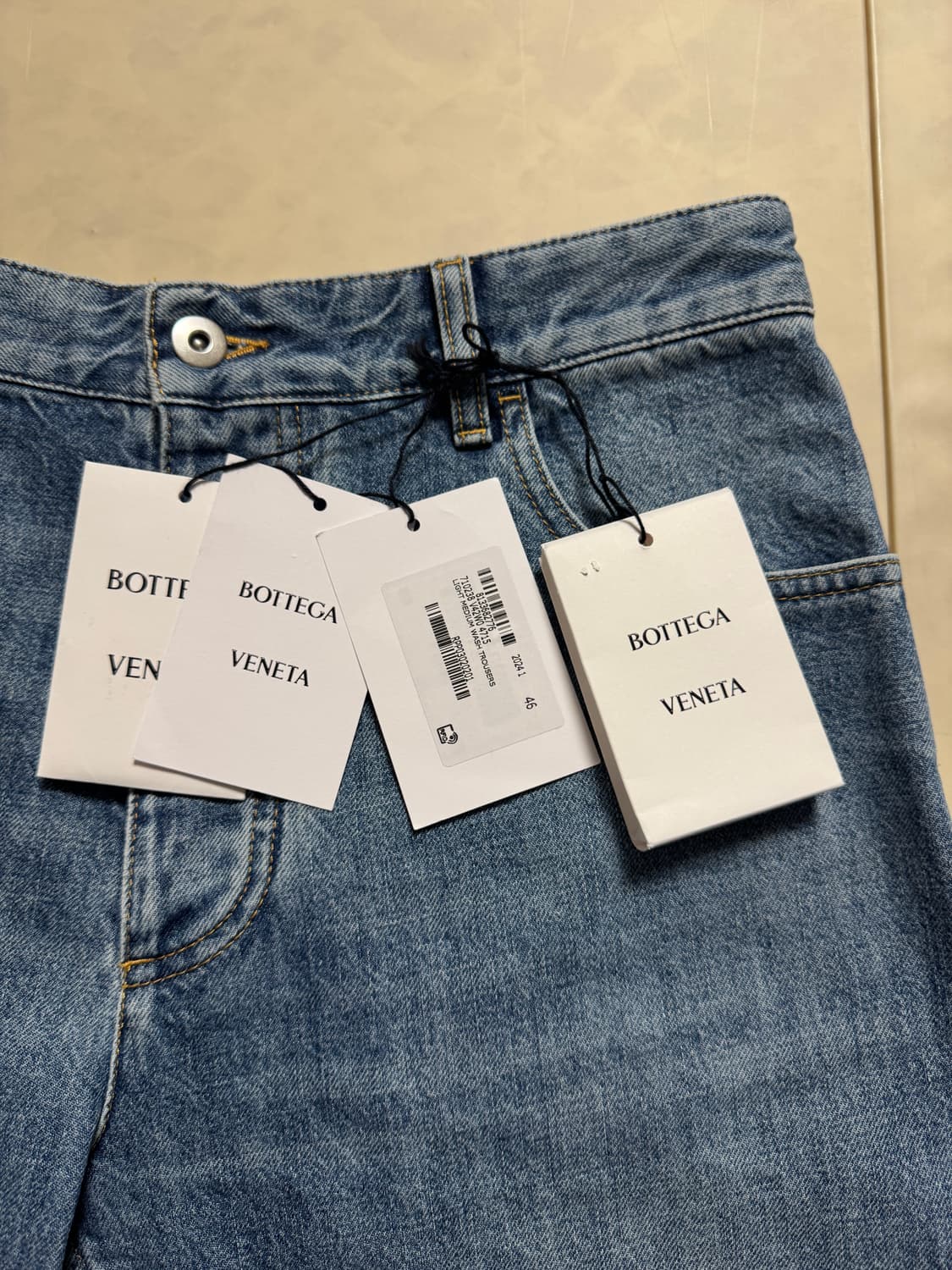 보테가 베네타) 24ss 스트레이트핏 데님 청바지 46(30~32추천) 상품이미지2