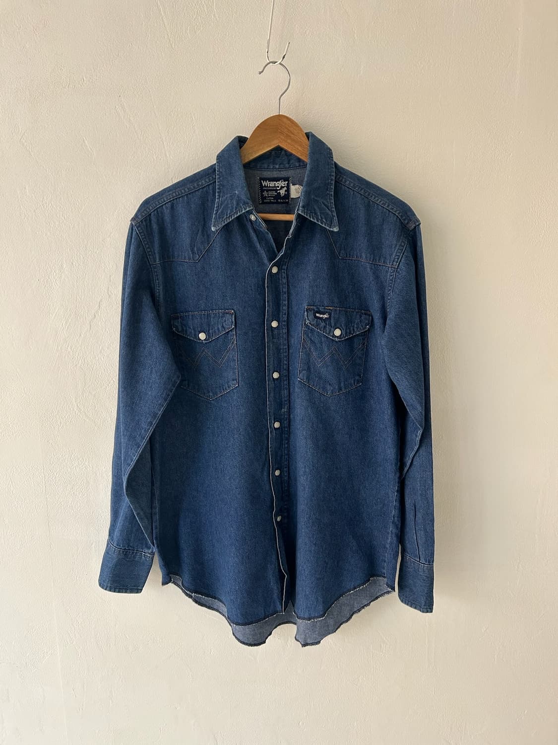 80s vtg WRangler Denim Western shirt. 상품이미지1