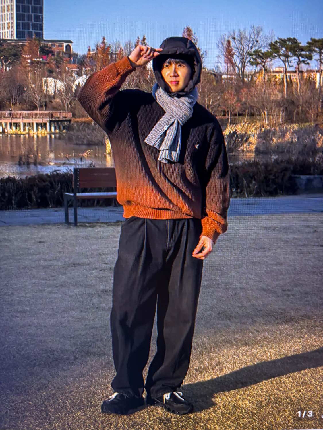 알리스 그라데이션 하찌 니트 L 상품이미지1