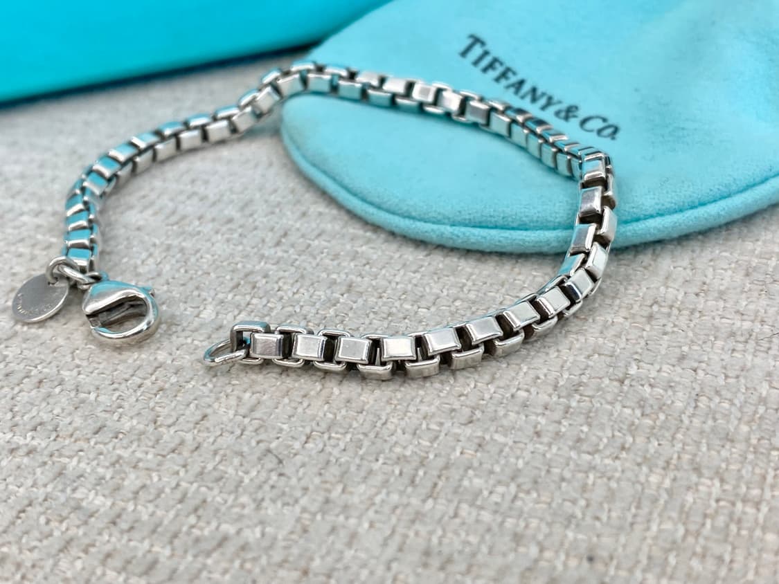 티파니 실버 베네치안 팔찌 18.5CM 남녀공용 상품이미지5