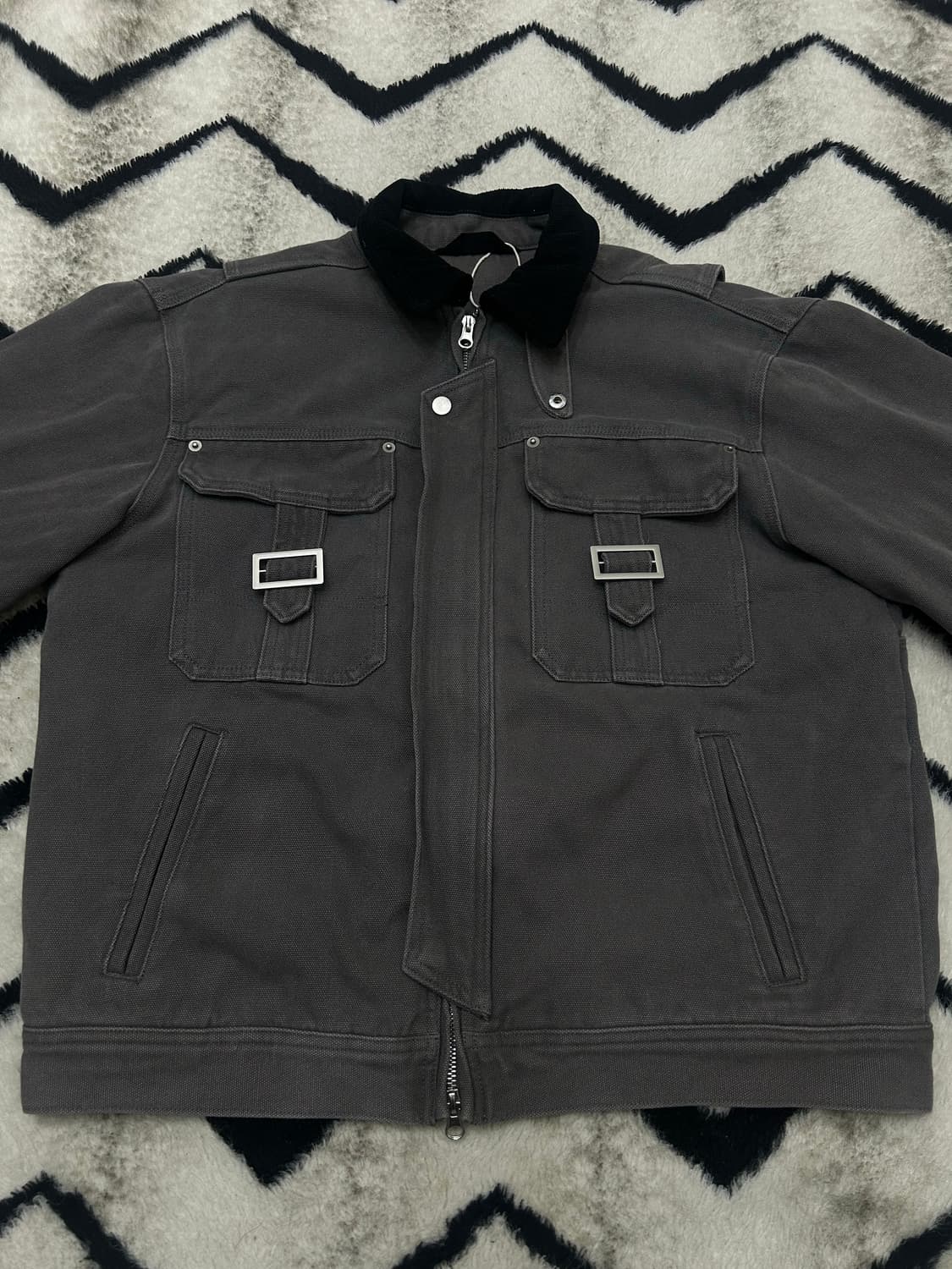 [L]트일리온 스톤워싱 버클 워크자켓 상품이미지3