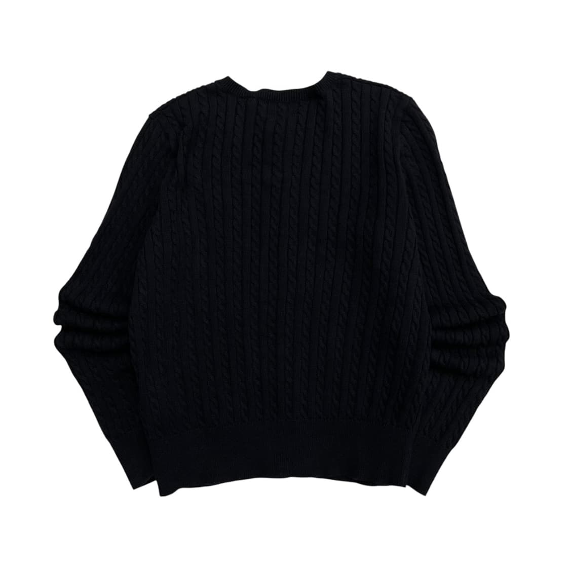 폴로 랄프로렌 화이트포니 블랙 꽈배기 가디건 L 상품이미지3