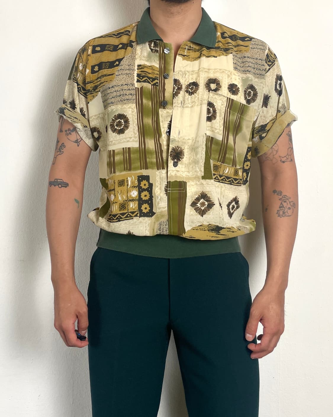 90s poly pattern summer knit 상품이미지5