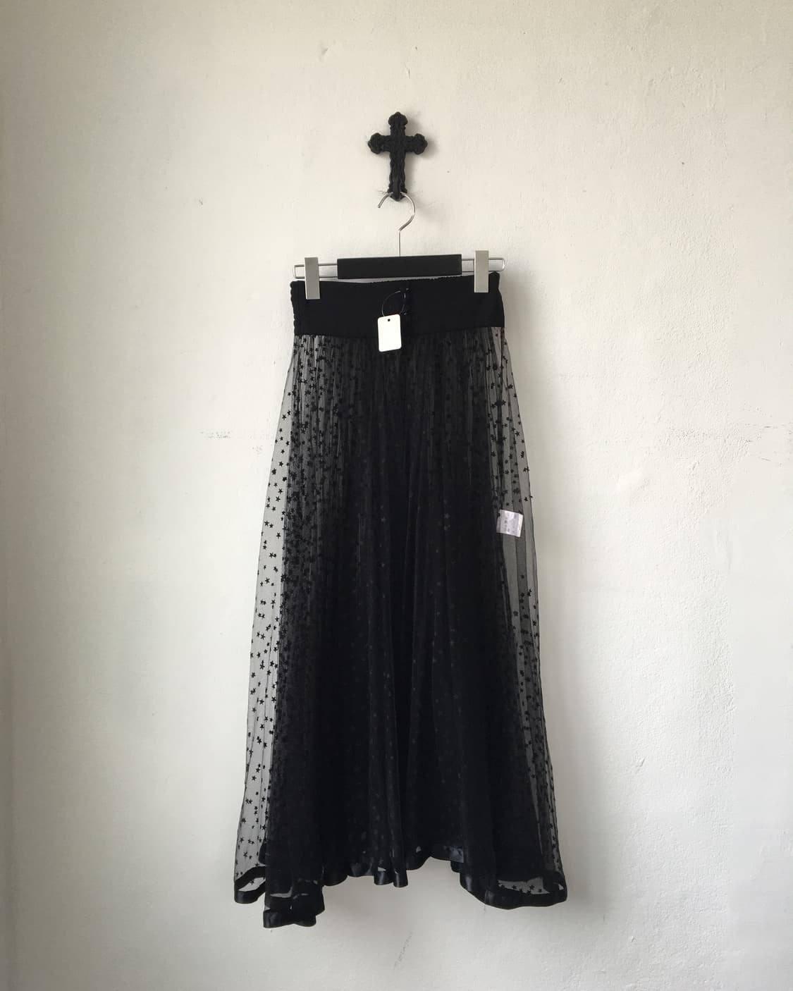 Star pattern see through layered long sk 상품이미지1